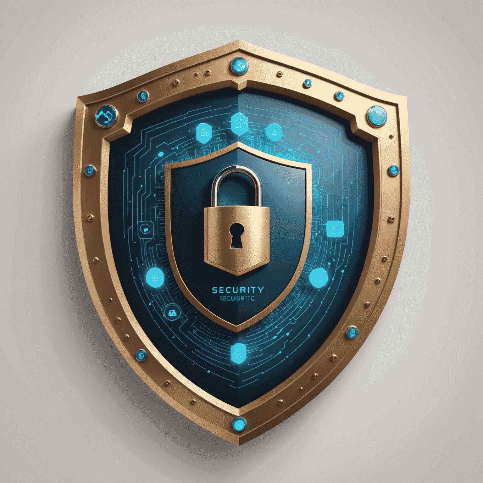 A visual representation of AppCardles security features: encryption symbols, biometric authentication, and a shield protecting financial data.